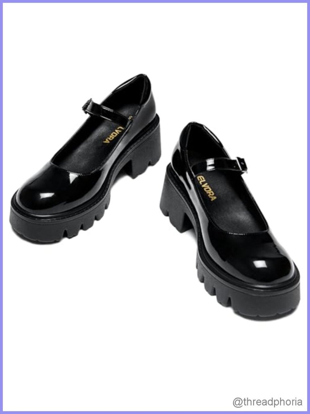 Platform Mary Jane Shoes Chunky Round Toe Dress Shoes